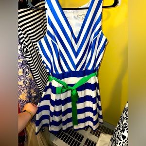Blue & White striped dress